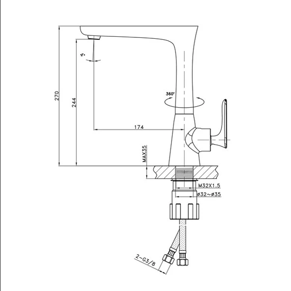 FM-K0111 Krom Mutfak Bataryası - Resim 2