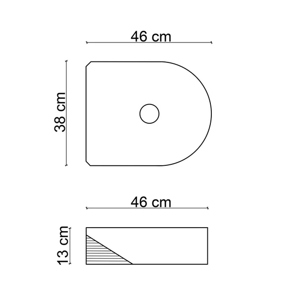 EH-5110C Tezgah Üstü Lavabo Mat Bronz - Resim 4