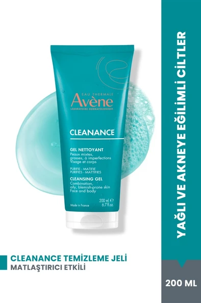 Avene Cleanance Yağlı ve Akneye Eğilimli Ciltler için Matlaştırıcı Yüz Temizleme Jeli 200 ml ürün görseli 1
