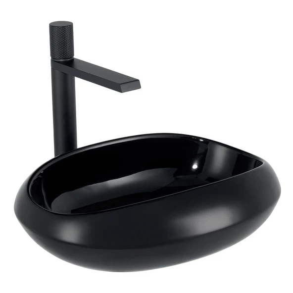 EY-4710S Tezgah Üstü Lavabo Parlak Siyah ürün görseli 1