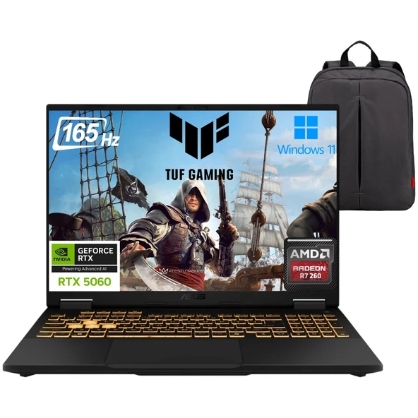 Tuf Gaming A16 FA608UM P6 8gb Nvıdıa Geforce RTX5060 Ryzen 7 260 64GB Ram 1tb SSD 16'' WIN11 Fhd+ 165Hz Taşınabilir Bilgisayar ürün görseli 1
