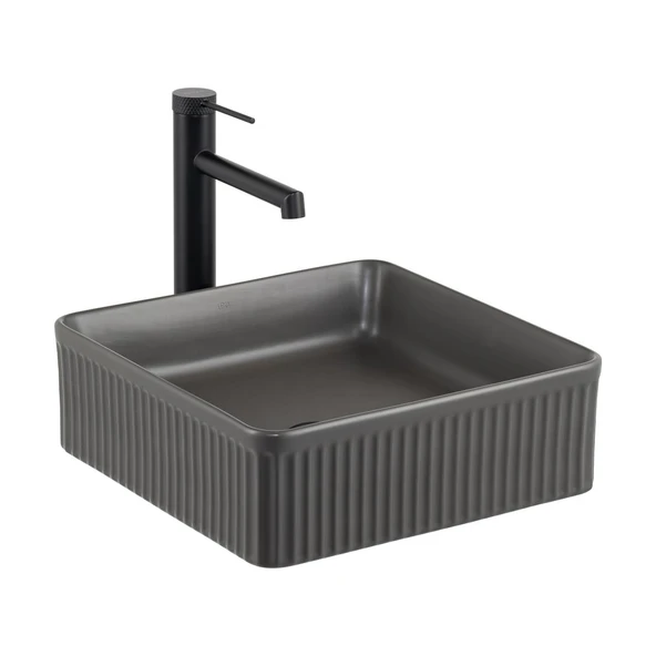 E-W1003MF Tezgah Üstü Lavabo Mat Füme ürün görseli 1