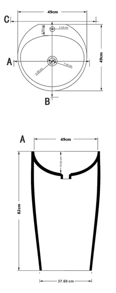 E-201 Monoblok Lavabo - Resim 2