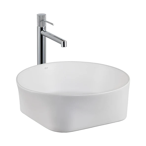 E-W1050MB Tezgah Üstü Lavabo Mat Beyaz ürün görseli 1