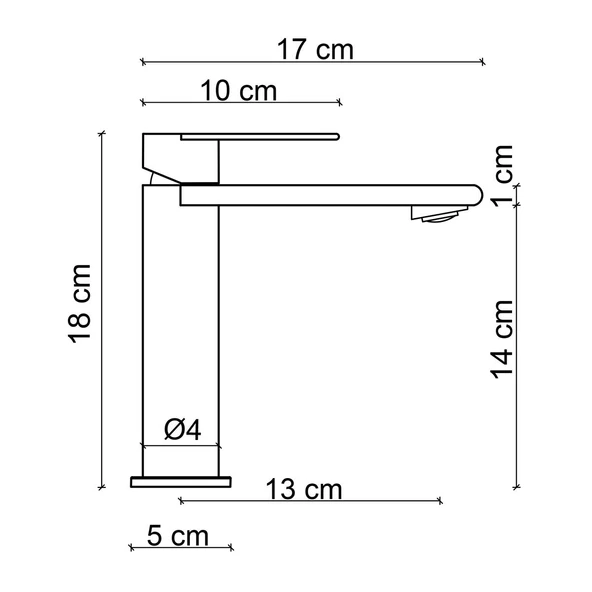 FJ-SS1015 Mat Siyah Lavabo Bataryası - Resim 2