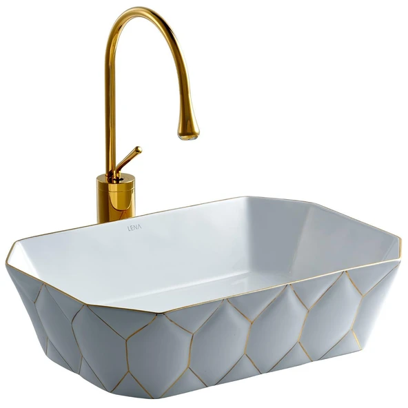 E-8141 Tezgah Üstü Lavabo Altın ürün görseli 1