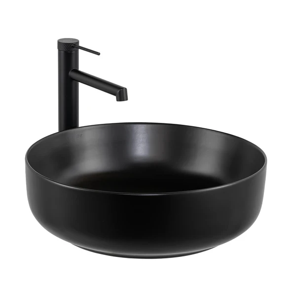 E-W1201MS Tezgah Üstü Lavabo Mat Siyah ürün görseli 1