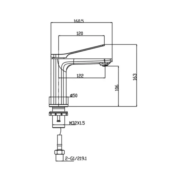 FH-0111 Krom Lavabo Bataryası - Resim 2
