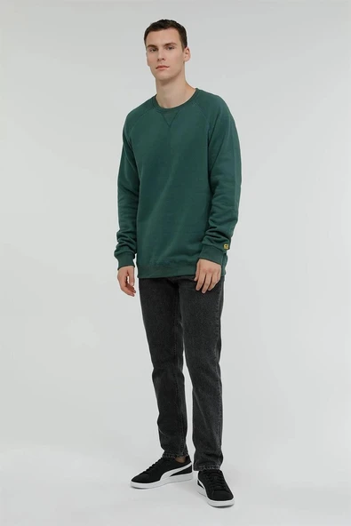 Superfly Bisiklet Yaka Erkek Basic Sweatshirt SPF101232323607 - Resim 3