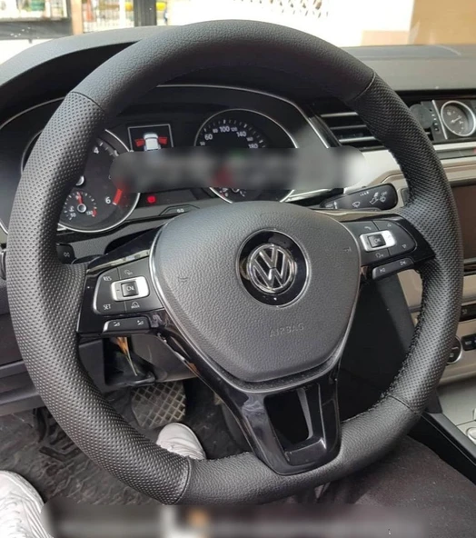 Volkswagen Caddy 2016 2019 Araca Özel Dikmeli Direksiyon Kılıfı F1 OLMAYAN DİREKSİYONLARA UYGUNDUR ürün görseli 1