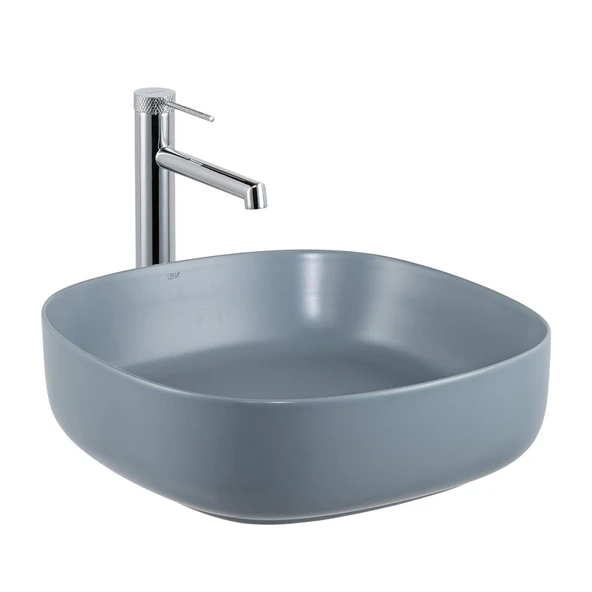 E-W1203MM Tezgah Üstü Lavabo Mat Mavi ürün görseli 1