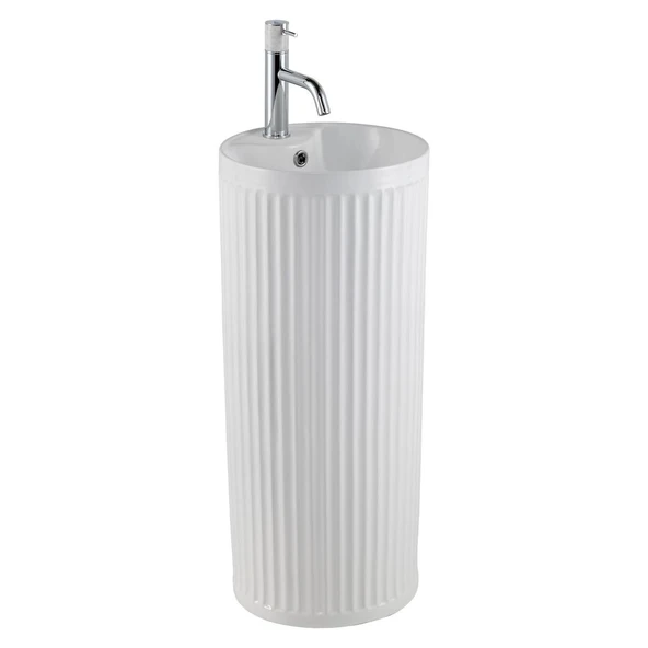 E-W310MB Mat Beyaz Monoblok Lavabo ürün görseli 1