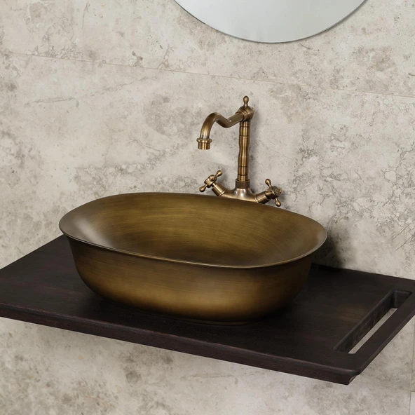 EH-4600BR Tezgah Üstü Lavabo Bronz - Resim 2