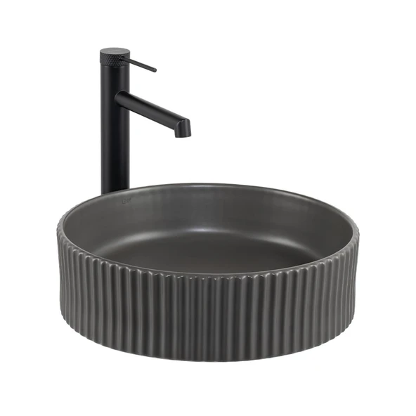 E-W1001MF Tezgah Üstü Mat Füme Lavabo ürün görseli 1