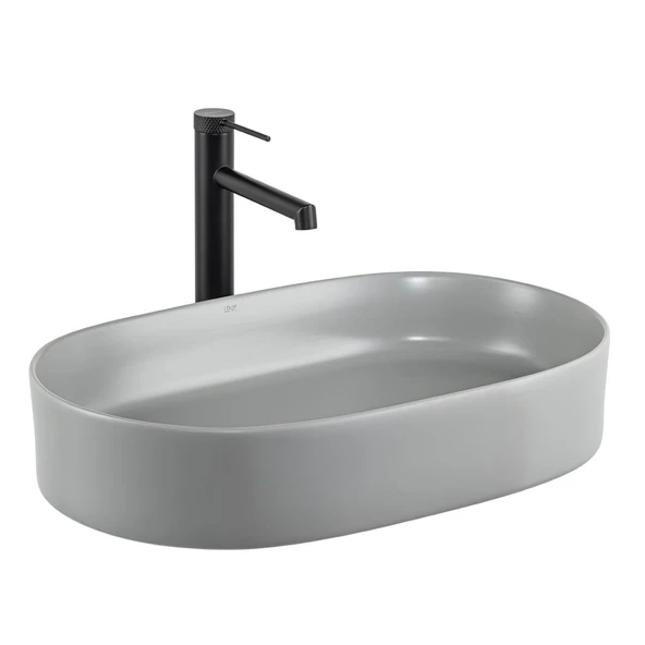 E-W1202MG Tezgah Üstü Lavabo Mat Gri ürün görseli 1