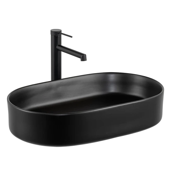 E-W1202MS Tezgah Üstü Lavabo Mat Siyah ürün görseli 1