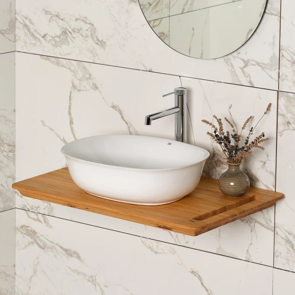EH-4600 Tezgah Üstü Lavabo Beyaz - Resim 2