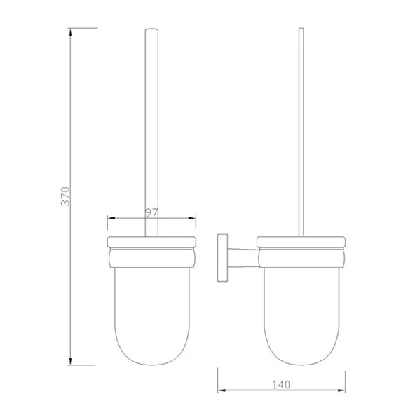 FC-30104 Krom Tuvalet Fırçalığı - Resim 2