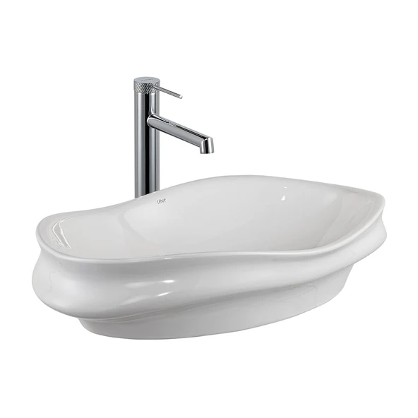 E-W3000 Tezgah Üstü Lavabo Parlak Beyaz ürün görseli 1
