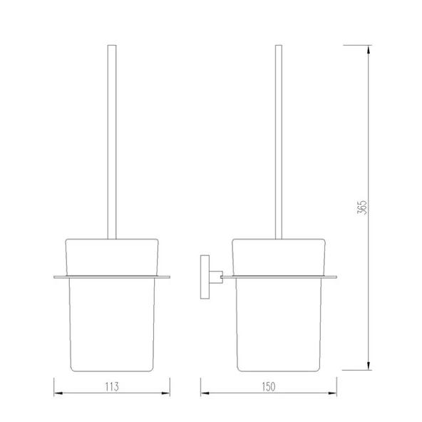 FC-50104 Krom Tuvalet Fırçalığı - Resim 2