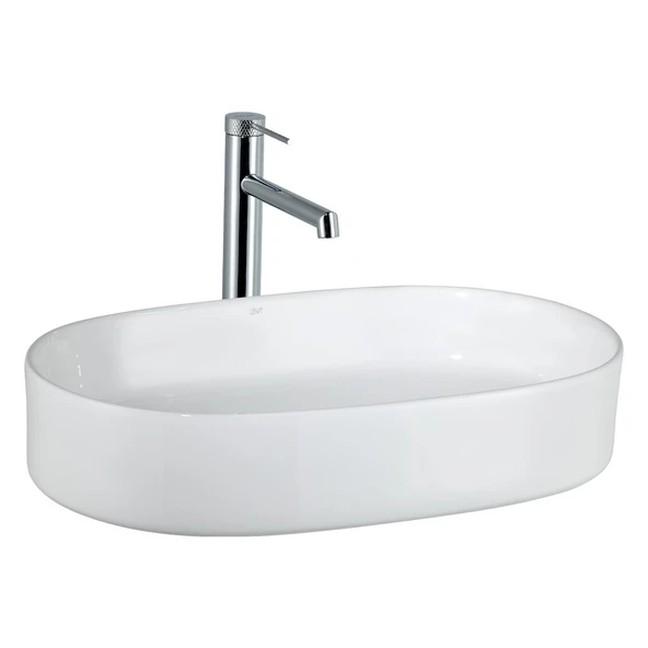 E-W1202 Tezgah Üstü Lavabo Parlak Beyaz ürün görseli 1