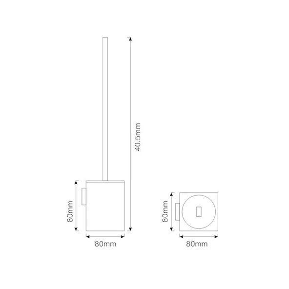 FC-60104 Krom Tuvalet Fırçası - Resim 2