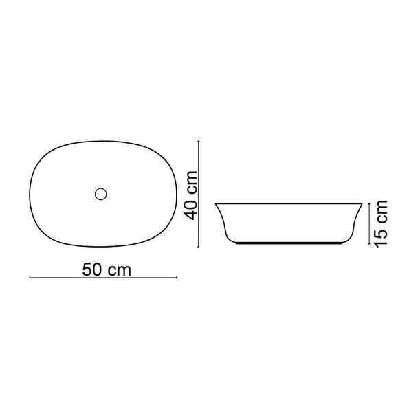 EH-4600 Tezgah Üstü Lavabo Beyaz - Resim 3