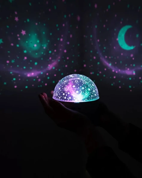 Nevamel® Fişli Yıldız Projektör Lamba Hoparlörlü Gece Işığı ürün görseli 1
