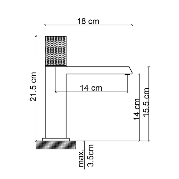 FK-9115 Mat Siyah Lavabo Bataryası - Resim 2
