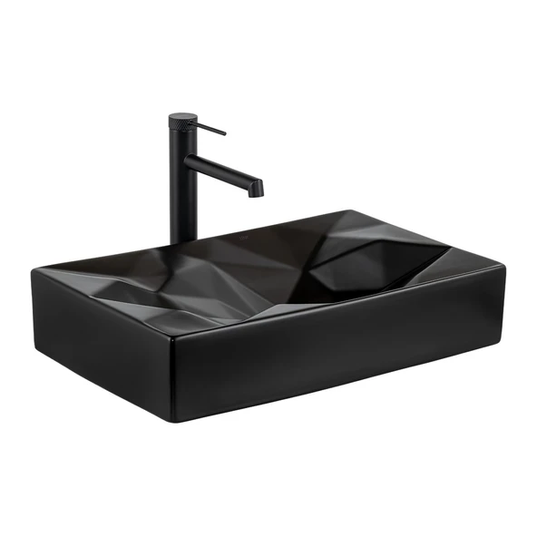 E-W2000MS Tezgah Üstü Lavabo Mat Siyah ürün görseli 1