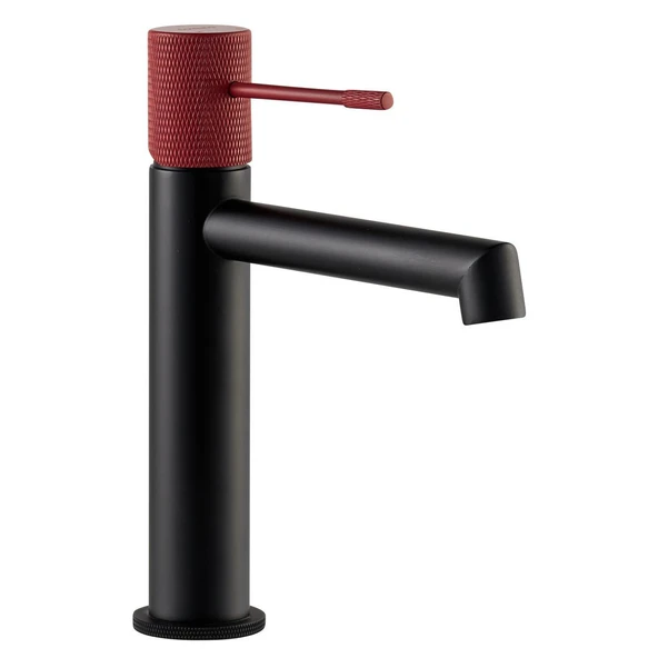 FM-2118 Siyah & Kırmızı Lavabo Bataryası ürün görseli 1