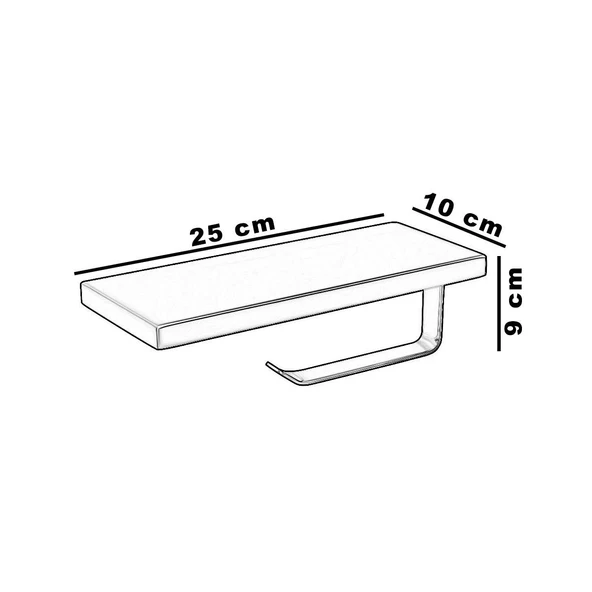 FJ-10503 Mat Siyah Tuvalet Kağıtlığı - Resim 2