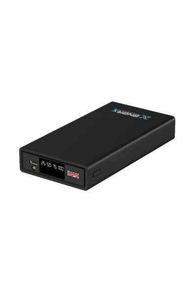 ENERX Enr-p2025dc 20.000 Mah 2.1 Amper Led Göstergeli Powerbank Siyah ürün görseli 1