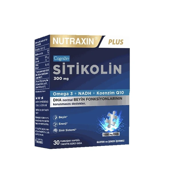 Nutraxin Sitikolin 300 mg 30 Kapsül ürün görseli 1