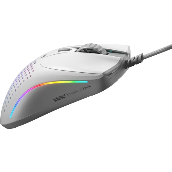 Glorious Model O 2 Mini 49 Gram 6 Düğmeli Kablolu Mouse Beyaz - Resim 2