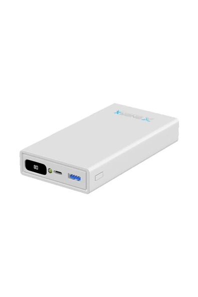 ENERX Powerbank 20000 Mah 2.1 Amper Dijital Göstergeli Enr-p20188dc Beyaz ürün görseli 1