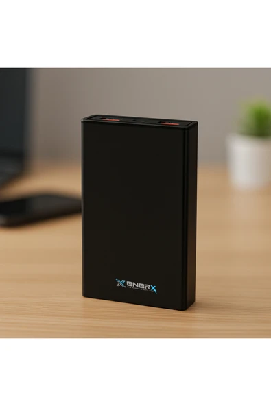 ENERX Enr-p20c 20000 Mah 2.1 Amper Powerbank Siyah ürün görseli 1