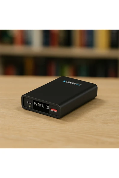 ENERX Enr-p1025dc 10000 Mah 2.1 Amper Led Göstergeli Powerbank Siyah ürün görseli 1