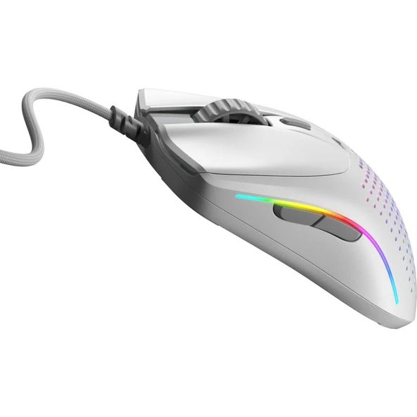 Glorious Model O 2 Mini 49 Gram 6 Düğmeli Kablolu Mouse Beyaz - Resim 3