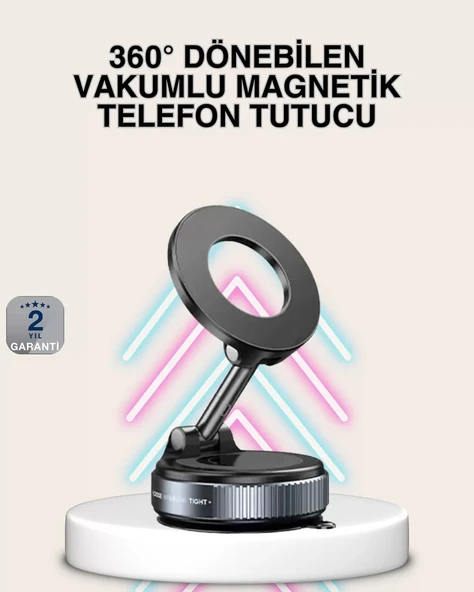 Nevamel® Güçlü Mıknatıslı Vakumlu Araç Telefon Tutucu Alüminyum Gövde ürün görseli 1