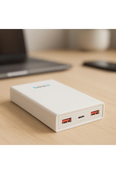 ENERX Enr-p20c 20000 Mah 2.1 Amper Powerbank Beyaz ürün görseli 1