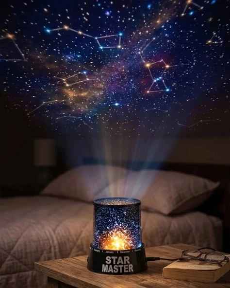 Nevamel® Star Projektör Gece Lambası Tavana Yıldız Yansıtan LED Işık ürün görseli 1