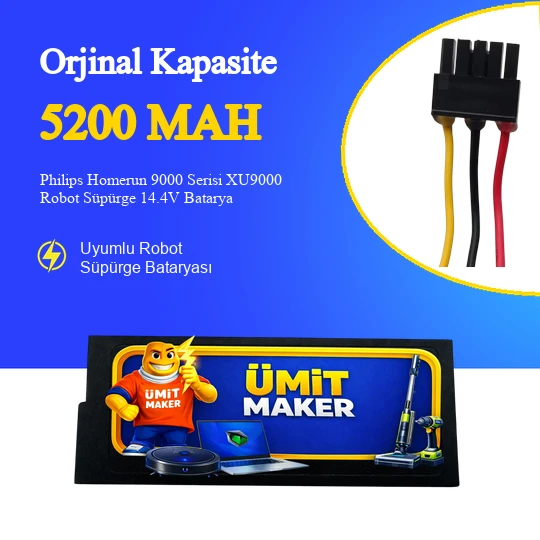 Philips Homerun 9000 Serisi XU9000 Robot Süpürge 5200 mAh Batarya ürün görseli 1