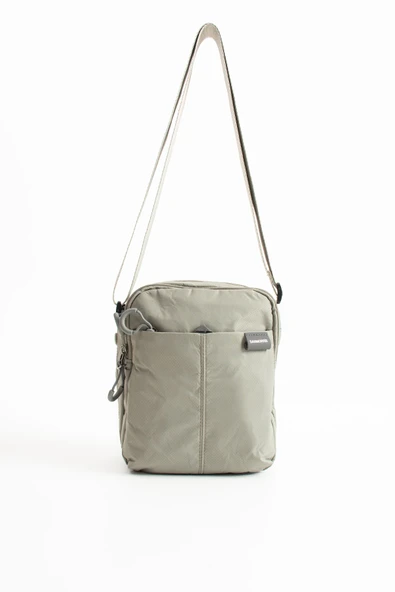 Unisex 4 Bölmeli Suya Dayanıklı Paraşüt Kumaş Omuz Çantası SI-6033  Açık Gri ürün görseli 1