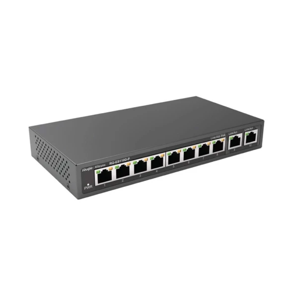 Ruijie Reyee RG-ES110D-P 8 Port 10/100/1000 Mbps Gigabit Switch ürün görseli 1