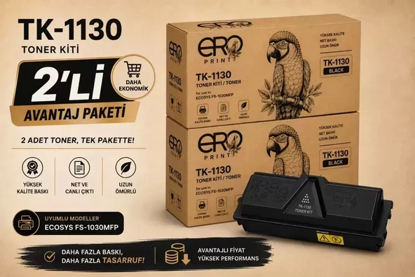 Kyocera FS-1030 Muadil Toner - 2'li Avantaj Paket ürün görseli 1