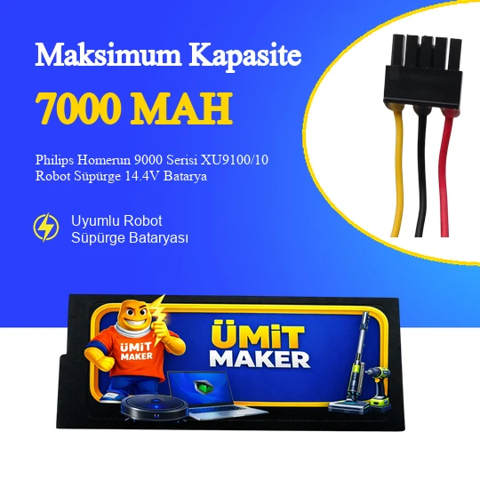 Philips Homerun 9000 Serisi XU9100/10 Robot Süpürge 7000 mAh Batarya ürün görseli 1