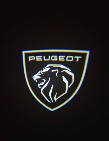 Peugeot Yeni Logo Araçları Kapı Altı Led Logo Mesafe Sensörlü Yeni Nesil 2 ADET ürün görseli 1