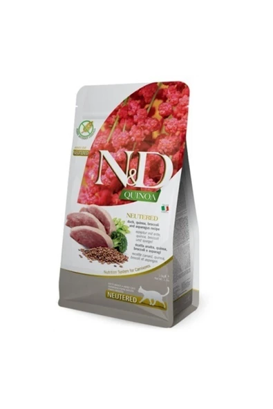 N&D QUİNOA CAT DUCK, BROCCOLI&ASPARAGUS NEUTERED ADULT 5KG ürün görseli 1