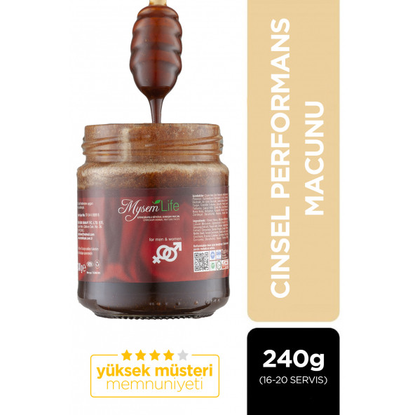 Mysem Life 240 gr Macun (16 SERVİS) Unisex Orjinal Sidra ürün görseli 1